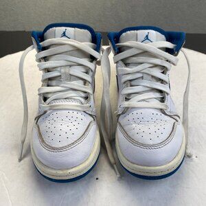 Air Jordan 1 Mid SE Industrial Blue GS FN7493-141 White / Sail/Blue Size 1Y